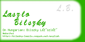 laszlo bilszky business card